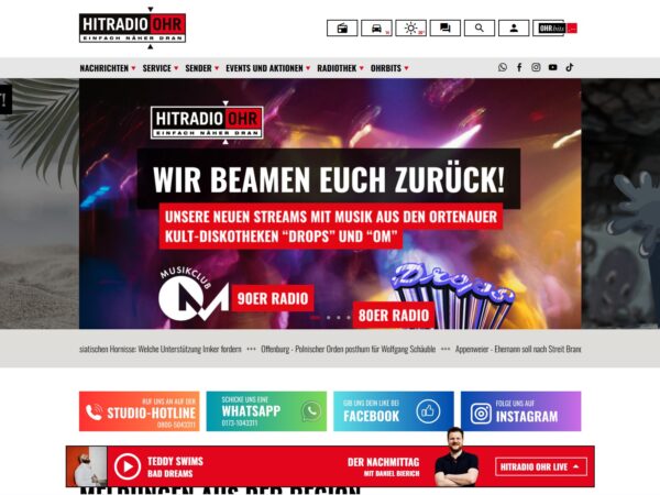 Webportal und OHRbits für HITRADIO OHR