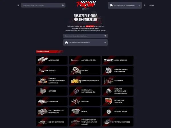 E-Commerce Plattform Procon US Parts