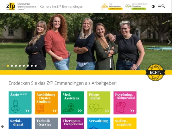 Karriereportal ZfP Emmendingen und Calw