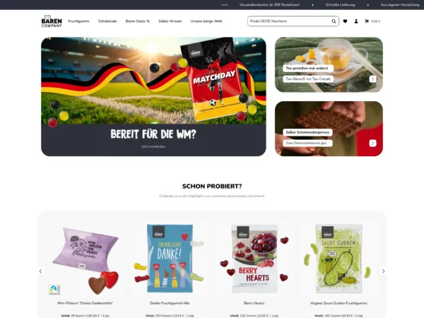 Webshop für die Bären Company